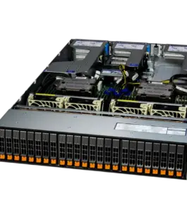 Сървър Supermicro assembled server based on AS-2125HS-TNR 2x Genoa 9254 CPU 24x 32GB DDR5-4800 24x SSD 2.5" NVMe PCIe4 1