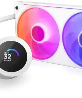 Alternative view of Охладител за процесор NZXT Kraken Plus 240 RGB LCD Display - White