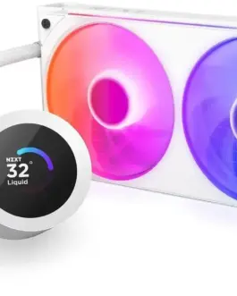 Alternative view of Охладител за процесор NZXT Kraken Plus 240 RGB LCD Display - White