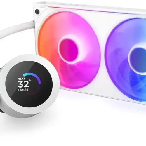 Alternative view of Охладител за процесор NZXT Kraken Plus 240 RGB LCD Display - White