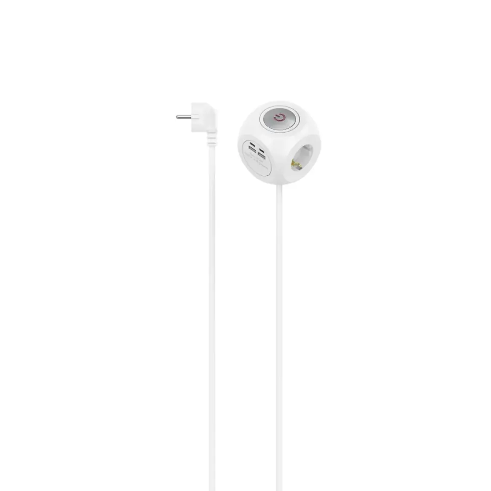 HAMA Разклонител Куб 3-гнезда 2х USB-C/A 223195