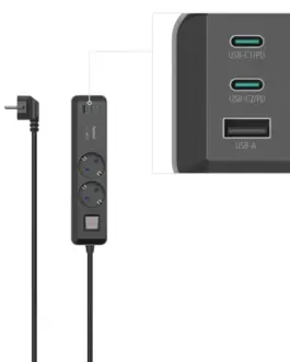 Разклонител Hama 2-гнезда 1.4 m 223188