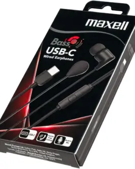 Слушалки  MAXELL тапи EB10  BASS 13  USB-C