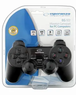 Alternative view of Esperanza Gamepad with vibrations to the PC EG102