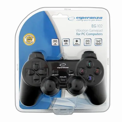 Alternative view of Esperanza Gamepad with vibrations to the PC EG102
