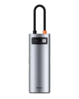 Alternative view of USB хъб Baseus WKWG020113, мултифункционален, Type-C, 7 в 1, тъмносив