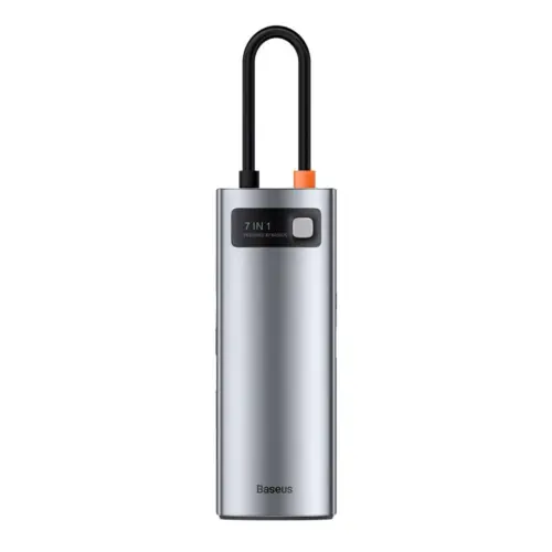 Alternative view of USB хъб Baseus WKWG020113, мултифункционален, Type-C, 7 в 1, тъмносив