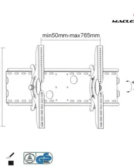 Alternative view of Maclean MC-521B LCD Bracket