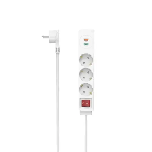 Разклонител USB-C/USB-A 3.4A 3 гнезда 2x USB HAMA-223185
