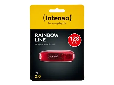 ФЛАШ ПАМЕТ Intenso USB flash drive Rainbow Line - USB 2.0 - 128 GB - Red - PN 3502491 - Image 154