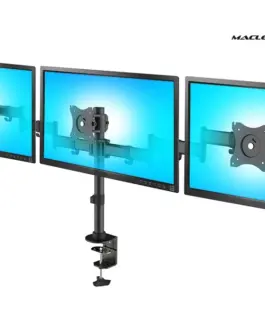 Alternative view of Maclean Holder Desktop 3 LCD monitors twin arms of the MC-691 13 -27 8kg