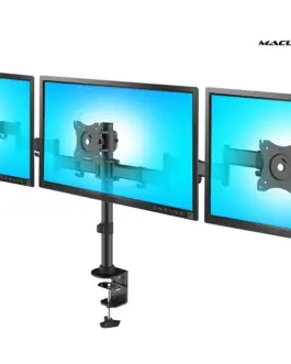 Alternative view of Maclean Holder Desktop 3 LCD monitors twin arms of the MC-691 13 -27 8kg