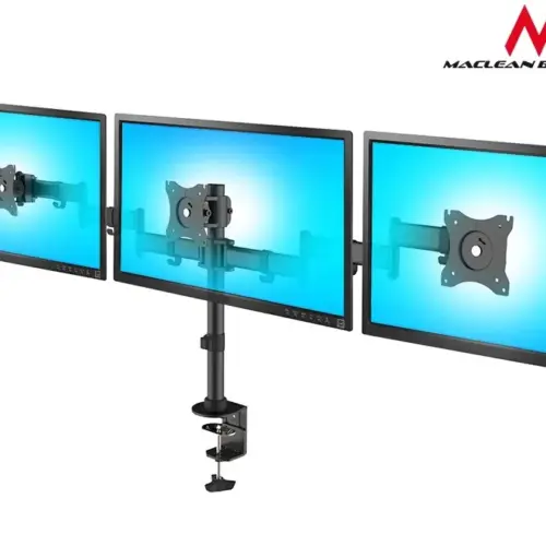 Alternative view of Maclean Holder Desktop 3 LCD monitors twin arms of the MC-691 13 -27 8kg