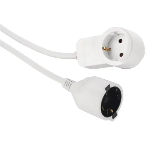 Удължителен кабел HAMA Powerplug Шуко мъжко Шуко женско Допълнителен контакт 3.0 m