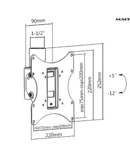 Alternative view of Maclean Ceiling mount TV MC-704