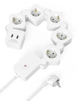 Alternative view of HAMA Разклонител 5 гнезда, USB-A 12 W, 223190