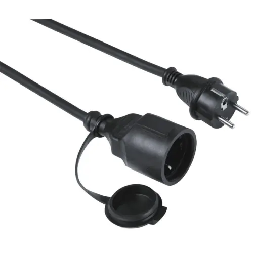 Удължителен захранващ кабел HAMA Outdoor Външен Шуко мъжко - Шуко женско 5 m IP44