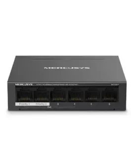 6-портов настолен комутатор Mercusys MS106LP 10/100 Mbps със 4 PoE+ порта