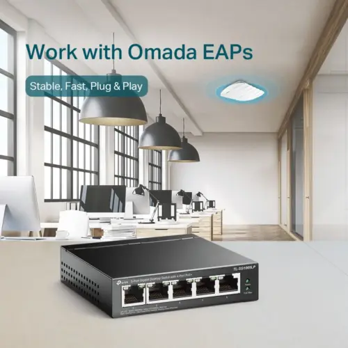 Alternative view of 5-портов Gigabit комутатор TP-Link TL-SG1005LP с 4 PoE+ порта