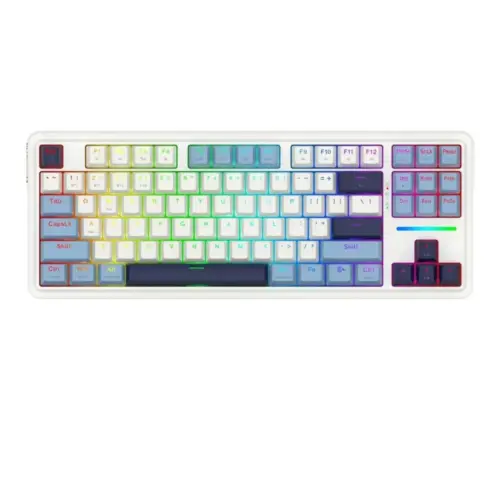 Геймърска механична клавиатура Redragon Antonium Pro K728WBB-RGB-PRO с Bluetooth и безжична връзка RGB осветление -