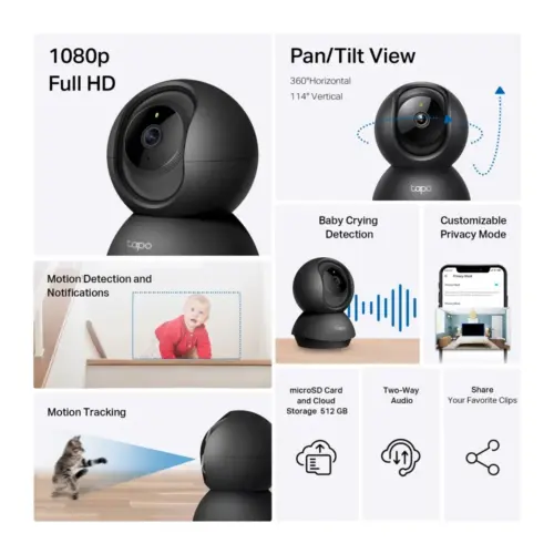 Alternative view of Wi-Fi Pan/Tilt камера за наблюдение TP-Link Tapo C201