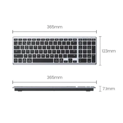 Alternative view of Ултра тънка безжична Bluetooth 5.0 и 2.4G клавиатура UGREEN 15258
