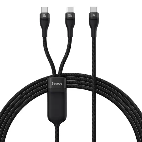 Кабел Baseus Flash Series Ⅱ Fast Charging 2 в 1 USB-C - 2xUSB-C 100W 1.5м CASS060001 -