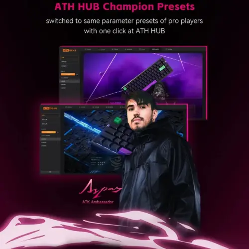 ATK професионална геймърска механична клавиатура Professional Gaming Mechanical Keyboard RS6 – 8K