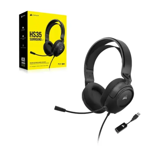 Alternative view of Геймърски слушалки с микрофон Corsair HS35 SURROUND v2 7.1 Dolby Audio 3.5mm/USB