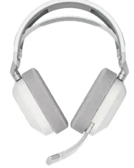 Геймърски слушалки с микрофон Corsair HS80 MAX White безжични и блутут