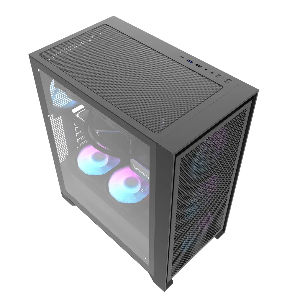 Darkflash кутия Case ATX - DRX70 Mesh Black - Addressable RGB 4 fans, USB-C - Image 17