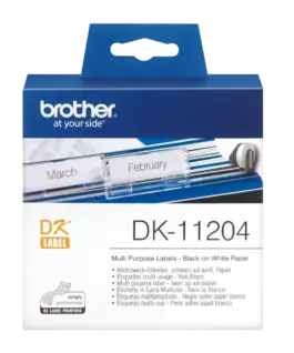 ЛЕНТА ЗА ЕТИКЕТНИ ПРИНТЕРИ BROTHER ТИП QL - MULTI PURPOSE LABEL - 17 mm x 54 mm x 400 - PN DK-11204