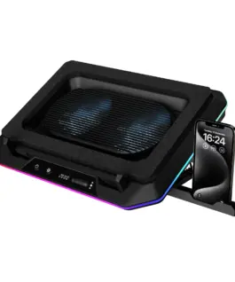 Gamdias Охладител за лаптоп Gaming Notebook Cooler 19" - AETHER P1 - USB-C/A Hub RGB Phone