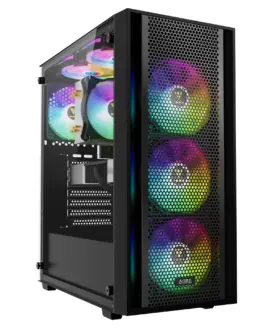 Gamdias кутия Case ATX - AURA GC2 Elite - Mesh RGB Tempered Glass