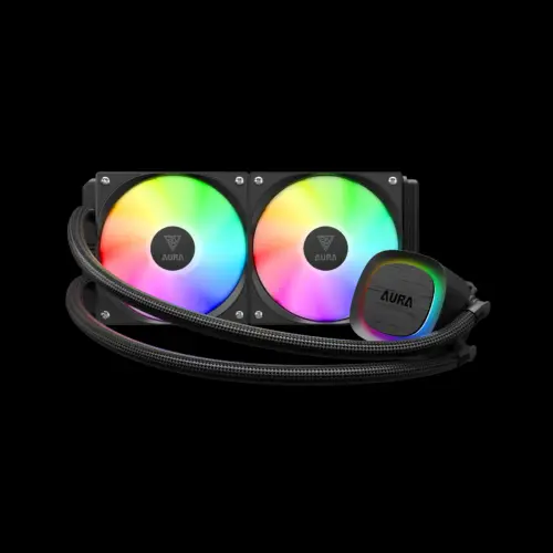 Alternative view of Gamdias водно охлаждане Water Cooling 240mm - AURA GL240 v2 - aRGB