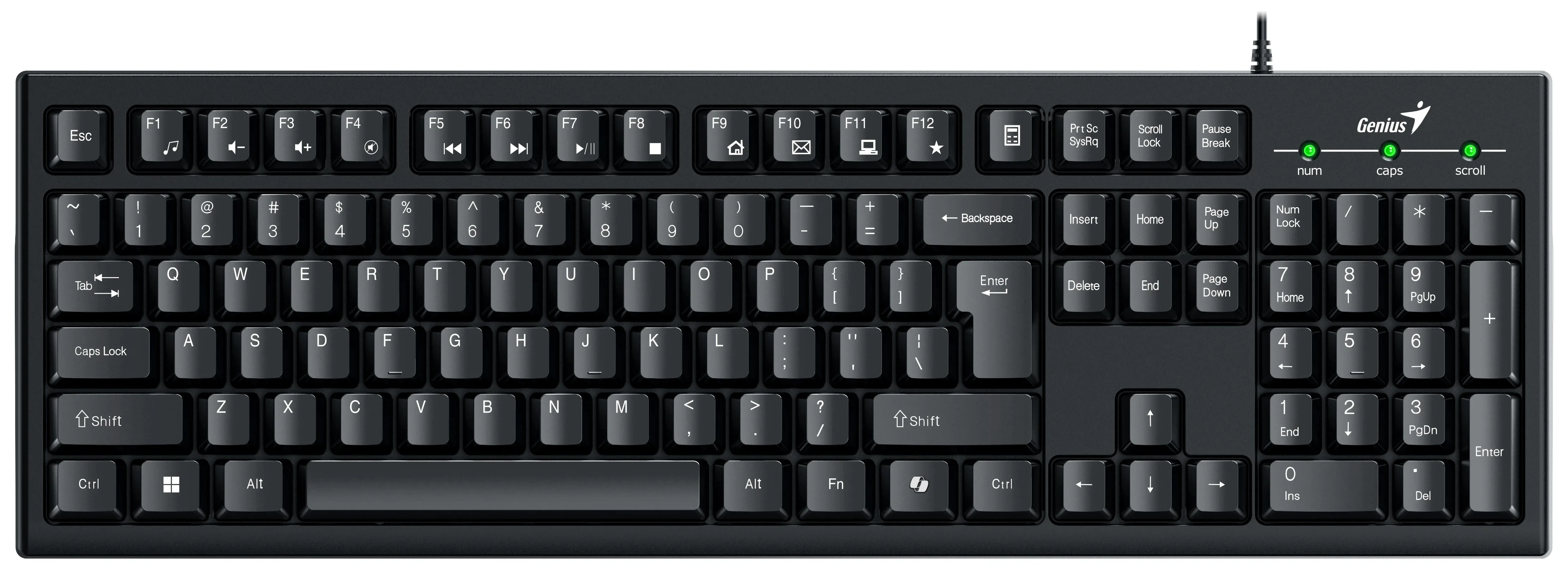 Genius клавиатура кирилизирана Smart Keyboard KB-100 Black - AI, BG Layout, USB - Image 188