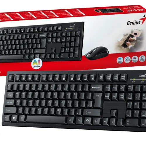 Genius клавиатура и мишка Wireless Keyboard and Mouse – KM-8101 Black – AI