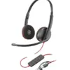 Слушалки HP Poly Blackwire 3220 Stereo USB-C +USB-C/A адаптер 8X228aa