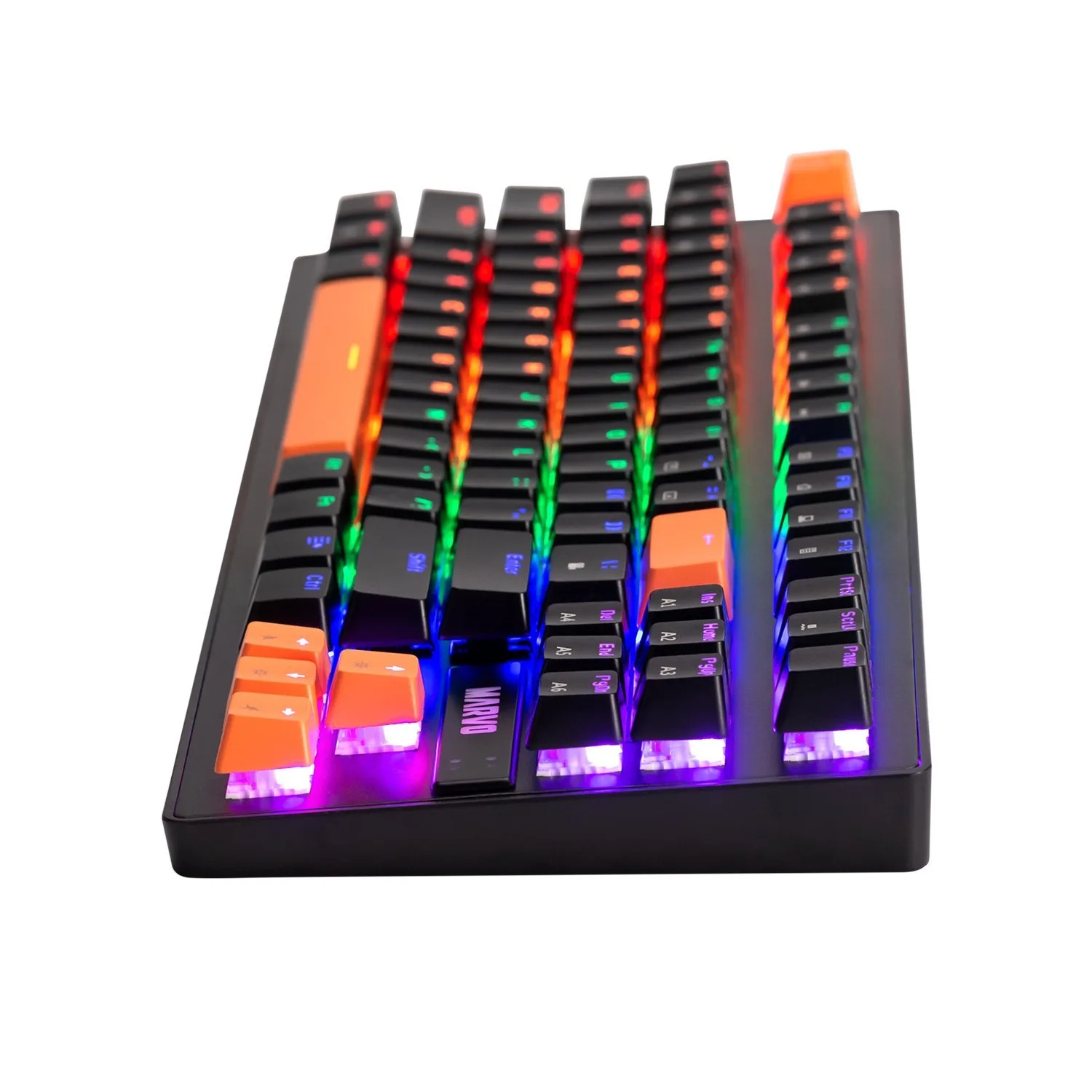 Marvo механична геймърска клавиатура Gaming Mechanical keyboard 87 keys, Orange caps TKL - KG901C - Image 209