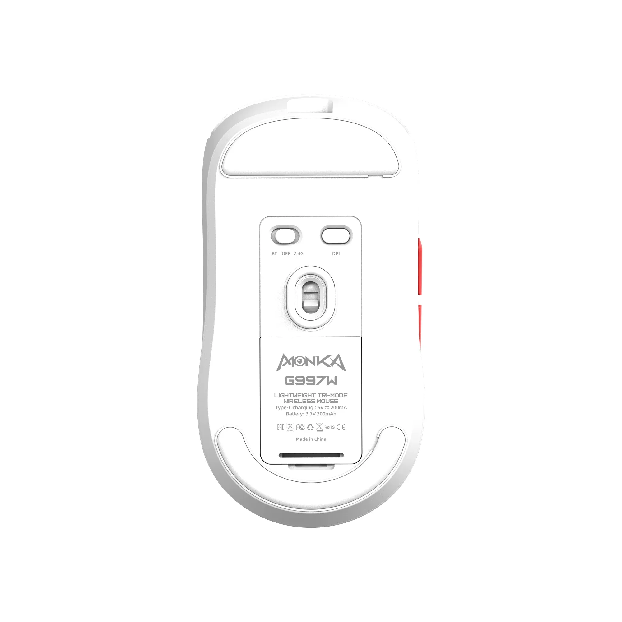 Marvo безжична геймърска мишка Wireless Gaming Mouse Monka Prime G997W - 26000dpi, Bluetooth, 2.4G - Image 165