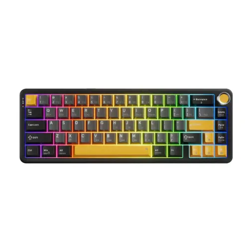 Marvo безжична механична геймърска клавиатура Wireless Gaming Mechanical keyboard Titan 65 - KG984W Black - Banana Crystal