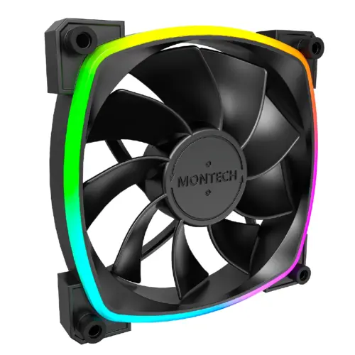 Montech вентилатор RX120 PWM REVERSE Fan 120mm ARGB Black