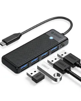 Orico хъб USB3.1 HUB Type-C - 4 x USB3.0 - PAPW4A-C3-015-BK