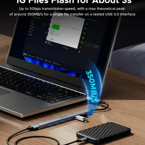 Orico хъб HUB USB-C 5 port – USB3.0 x 1