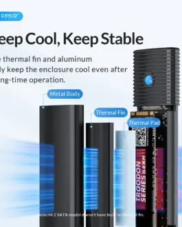 Alternative view of Orico външна кутия за диск Storage - Case - M.2 NGFF SATA M/B key Black - PWM2