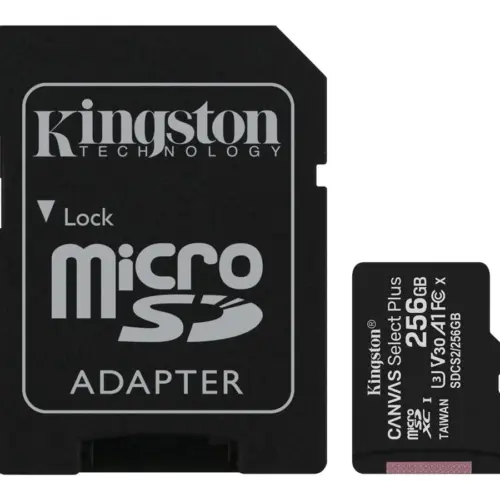 КАРТА ПАМЕТ Kingston CANVAS PLUS +ADP C10 UHS-I - 256GB - PN SDCS2/256GB