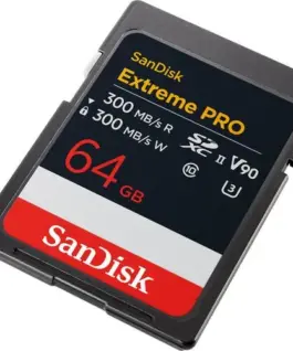 Alternative view of SanDisk Карта памет Extreme Pro SDXC 64GB 300MB/s and 300Mb/s Class 10 V90 UHS-II