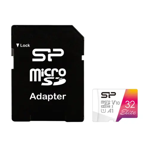 Карта памет Silicon Power Elite Colorful 32GB microSDXC Class 10 SD Adapter