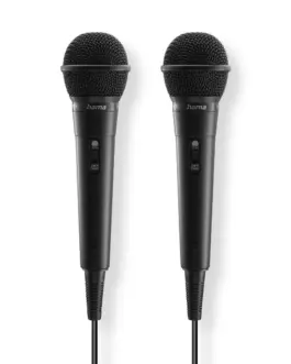 HAMA Аудио динамични микрофони ldquo;Karaoke Комплект 2 бр. с кабел жак 25 м +