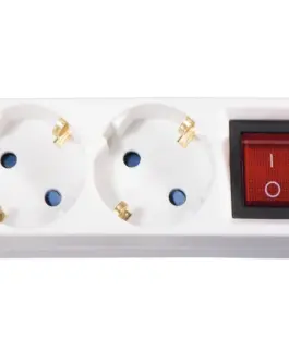 Alternative view of HAMA Разклонител 3 гнезда, 1.4м, бял с бутон за вкл/изкл.